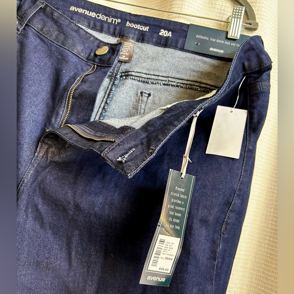 Avenue 1432 Denim Bootcut Jeans Navy Size 20 - Picture 4 of 5